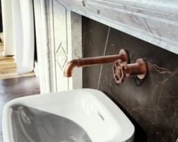 robinet salle de bain cuivre
