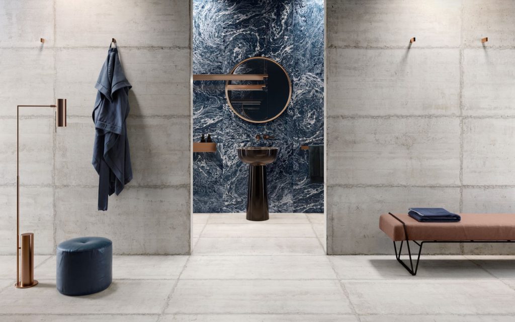 salle de bain tendance ceramique beton