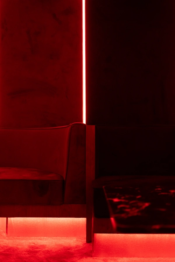 jeu de lumière rouge